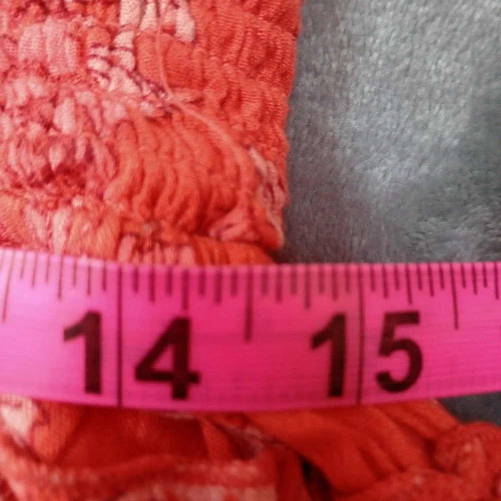 Free People Barclay Dress Maxi Off The Shoulder Floral Ruffle Orange Red Size XS